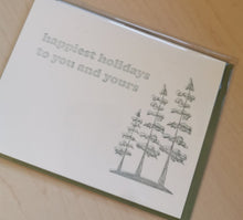 Load image into Gallery viewer, Twig + Spark - Happy Holidays Letterpress Card