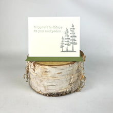 Load image into Gallery viewer, Twig + Spark - Happy Holidays Letterpress Card