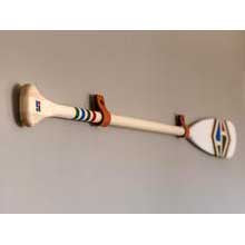 Load image into Gallery viewer, Handmade Leather Paddle Hanger - Horizontal
