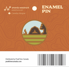 Load image into Gallery viewer, Amanda Weedmark Enamel Pin - Camping
