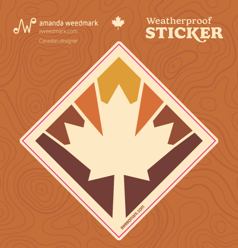 Amanda Weedmark Sticker - Maple Leaf Diamond Sticker