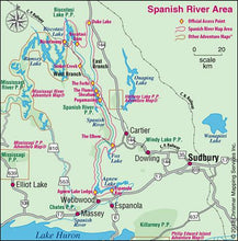Load image into Gallery viewer, Spanish River &amp; Bicotasi Lake Provincial Parks Map
