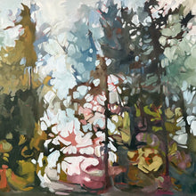 Load image into Gallery viewer, Colorful abstract painting of a forest scene
