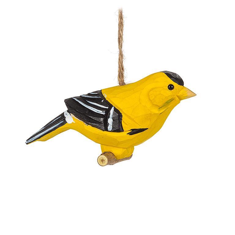 Wooden Gold Finch Ornament