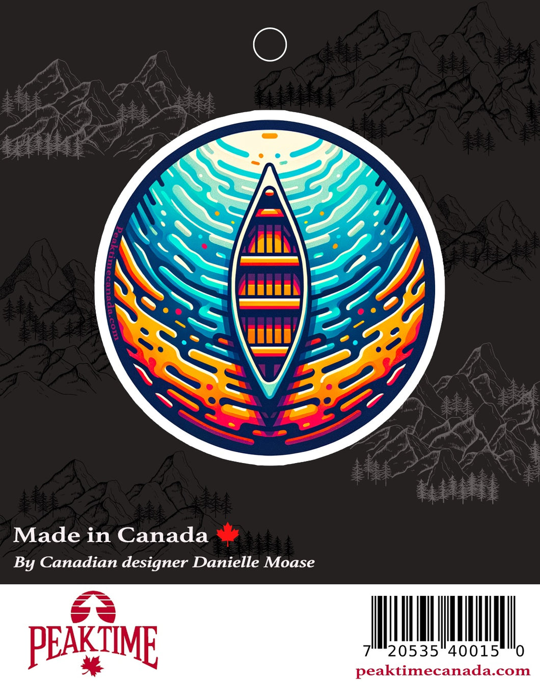 Canoe On Water Sticker