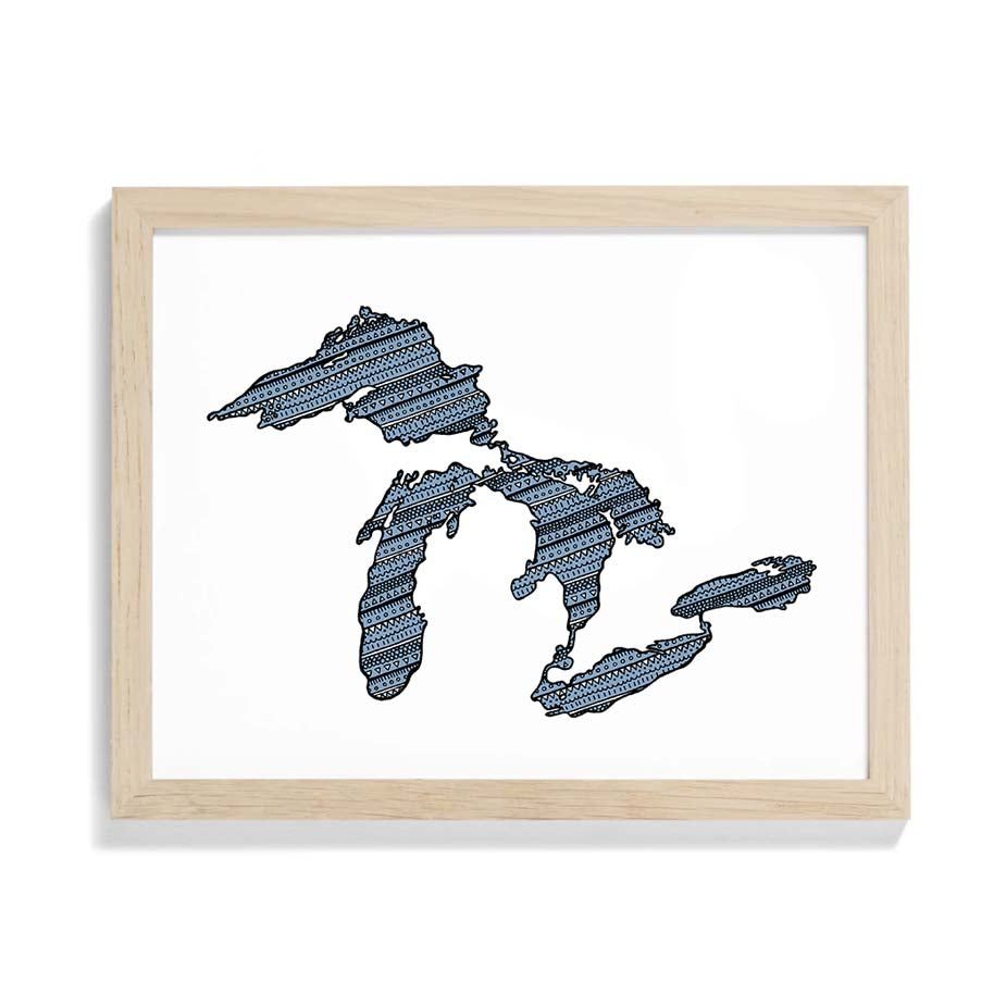 Jenna's Doodles - Great Lakes Print
