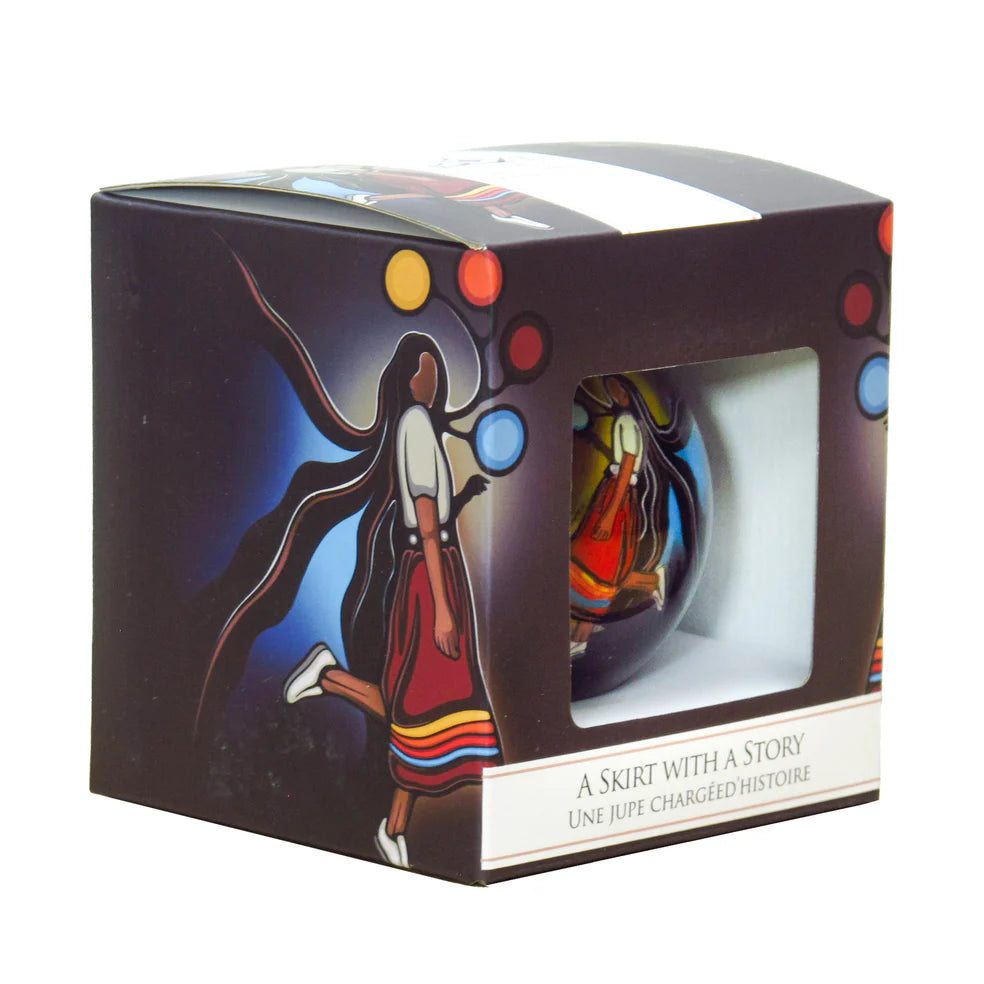 Emily Kewageshig - A Skirt with a Story Glass Ornament