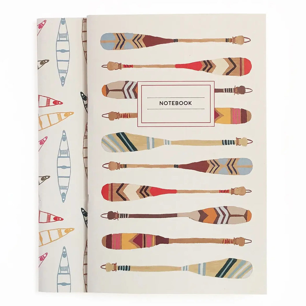 Canoe and Paddles Notebooks - 2 pack