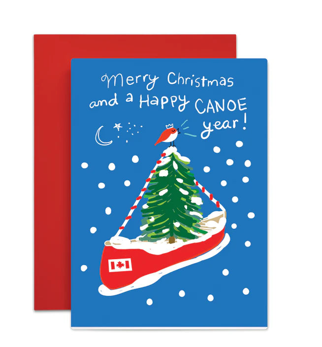 Holiday Canoe Christmas Card