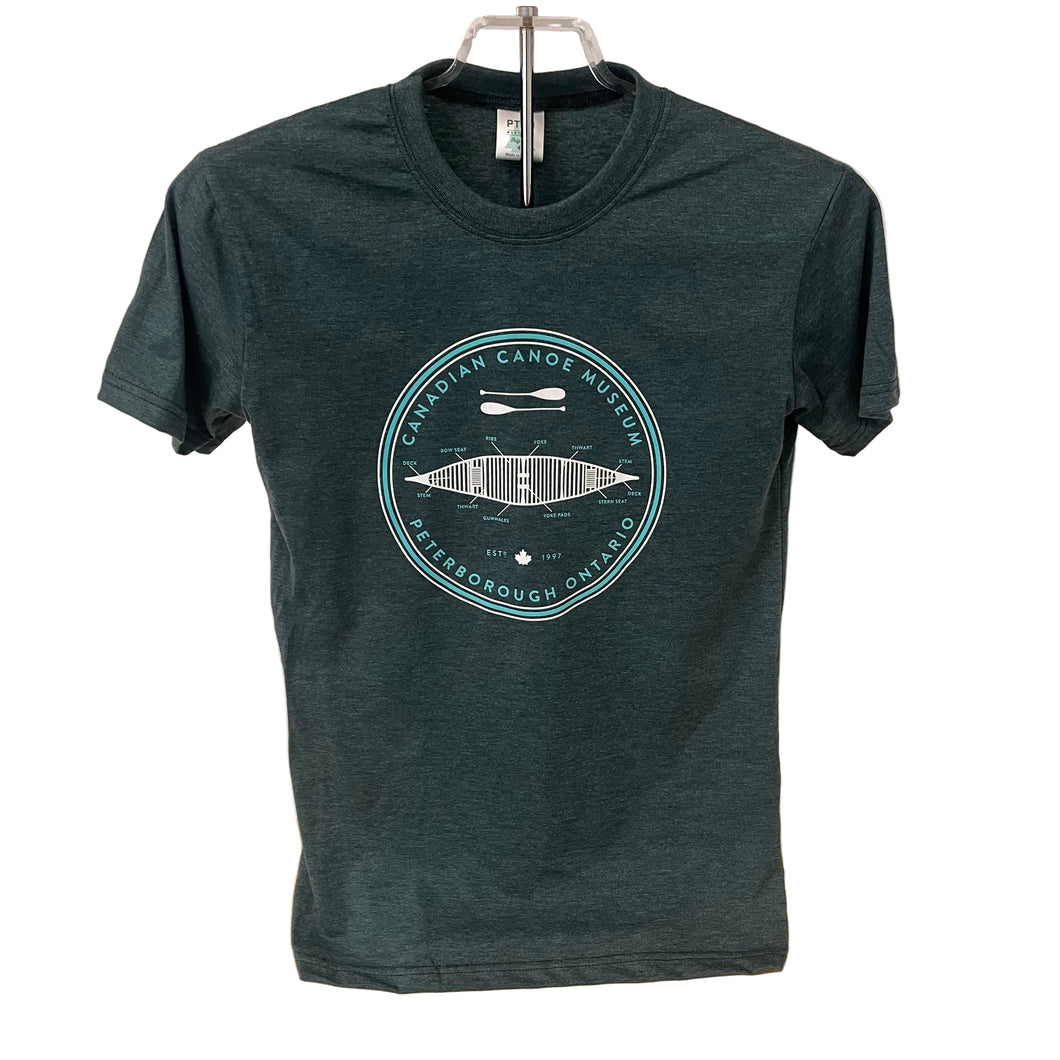 The Canoe Tee - Heathered Green
