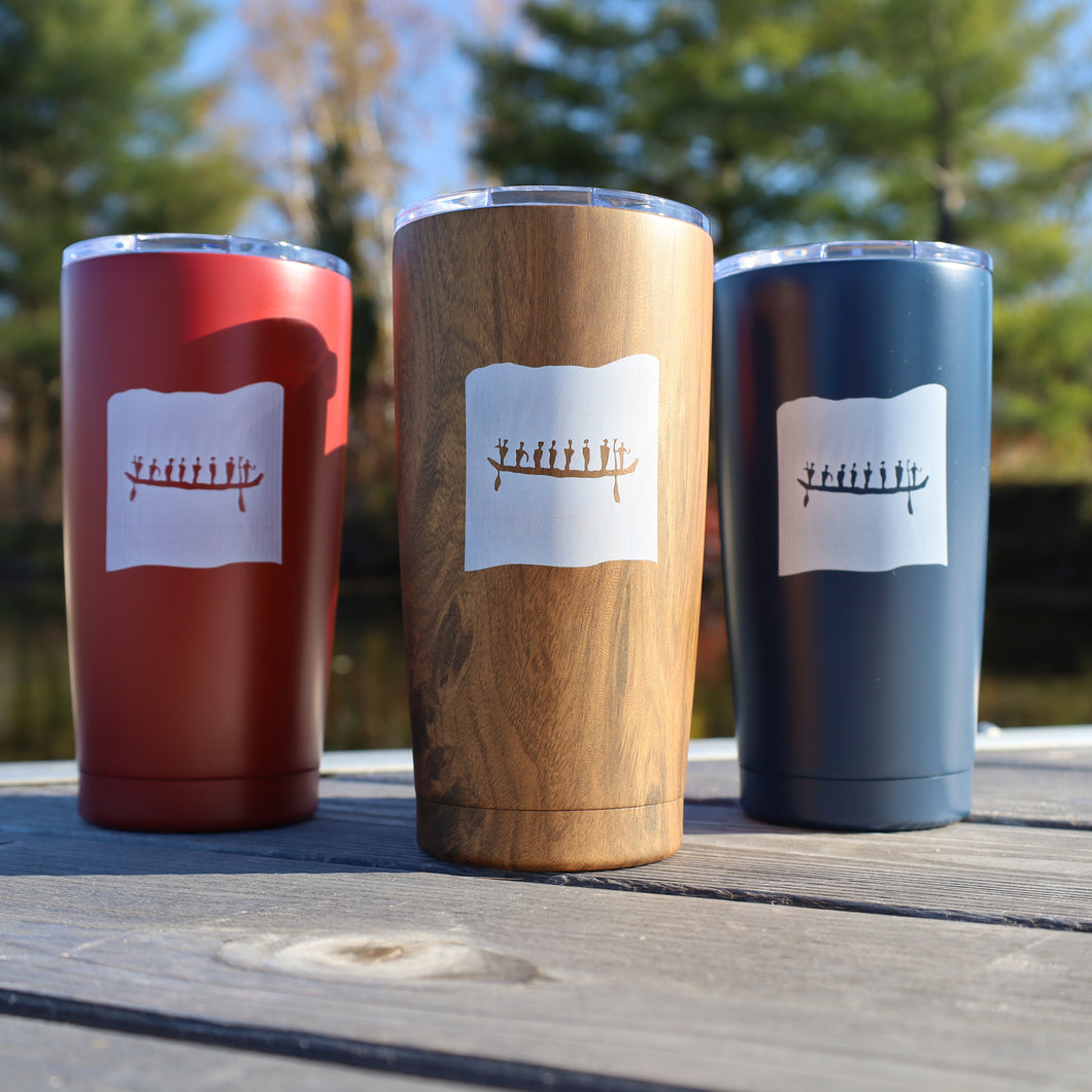 Blue Pictograph Stainless Steel Tumbler