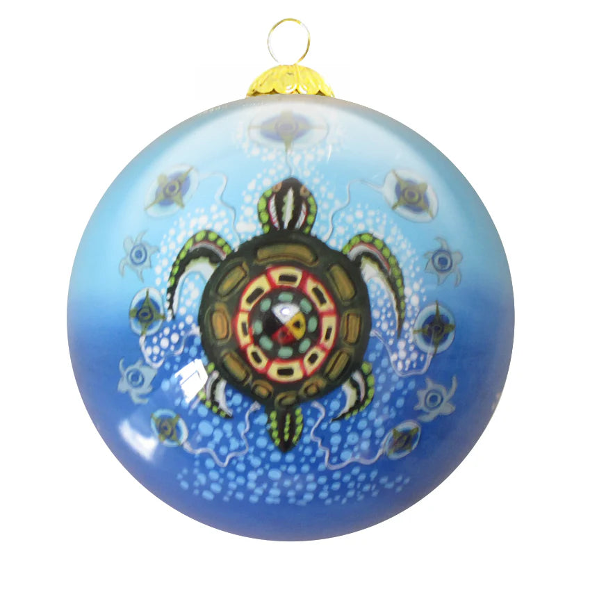 James Jacko - Medicine Turtle Glass Ornament