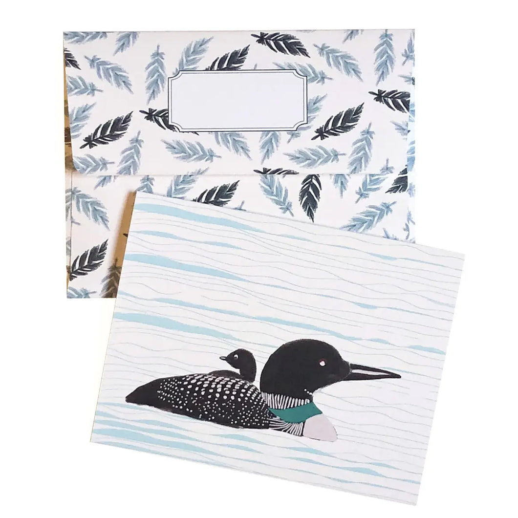 Loon and Baby Greeting Card