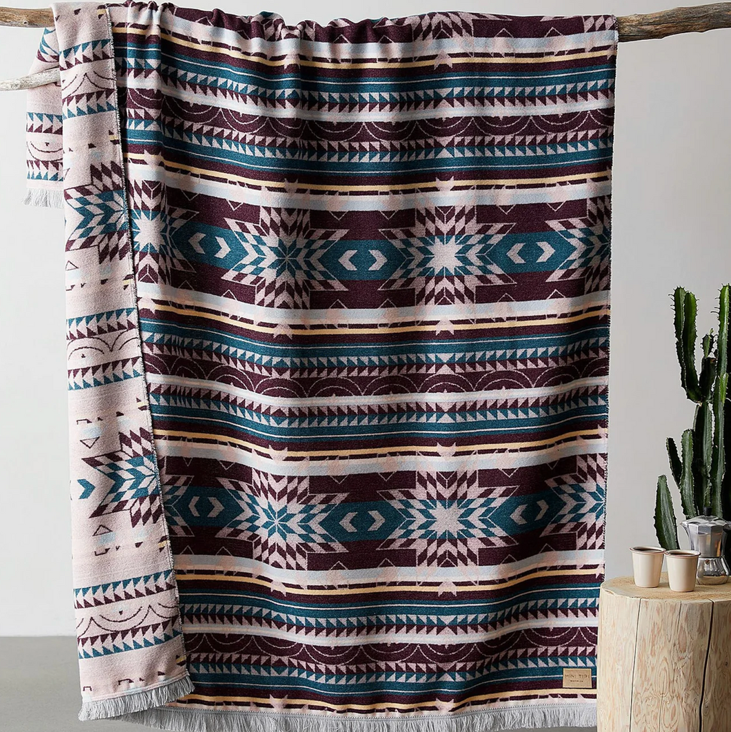 Mini Tipi Eco-Friendly Blanket - Currant Reversible