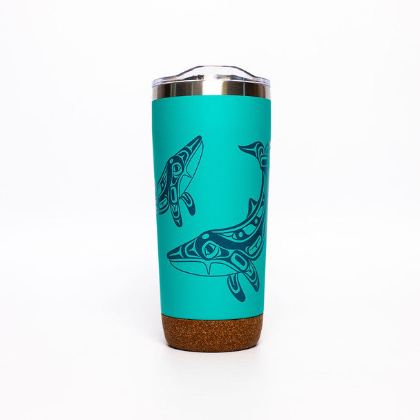 Humpback Whale Cork Base Mug 20 oz
