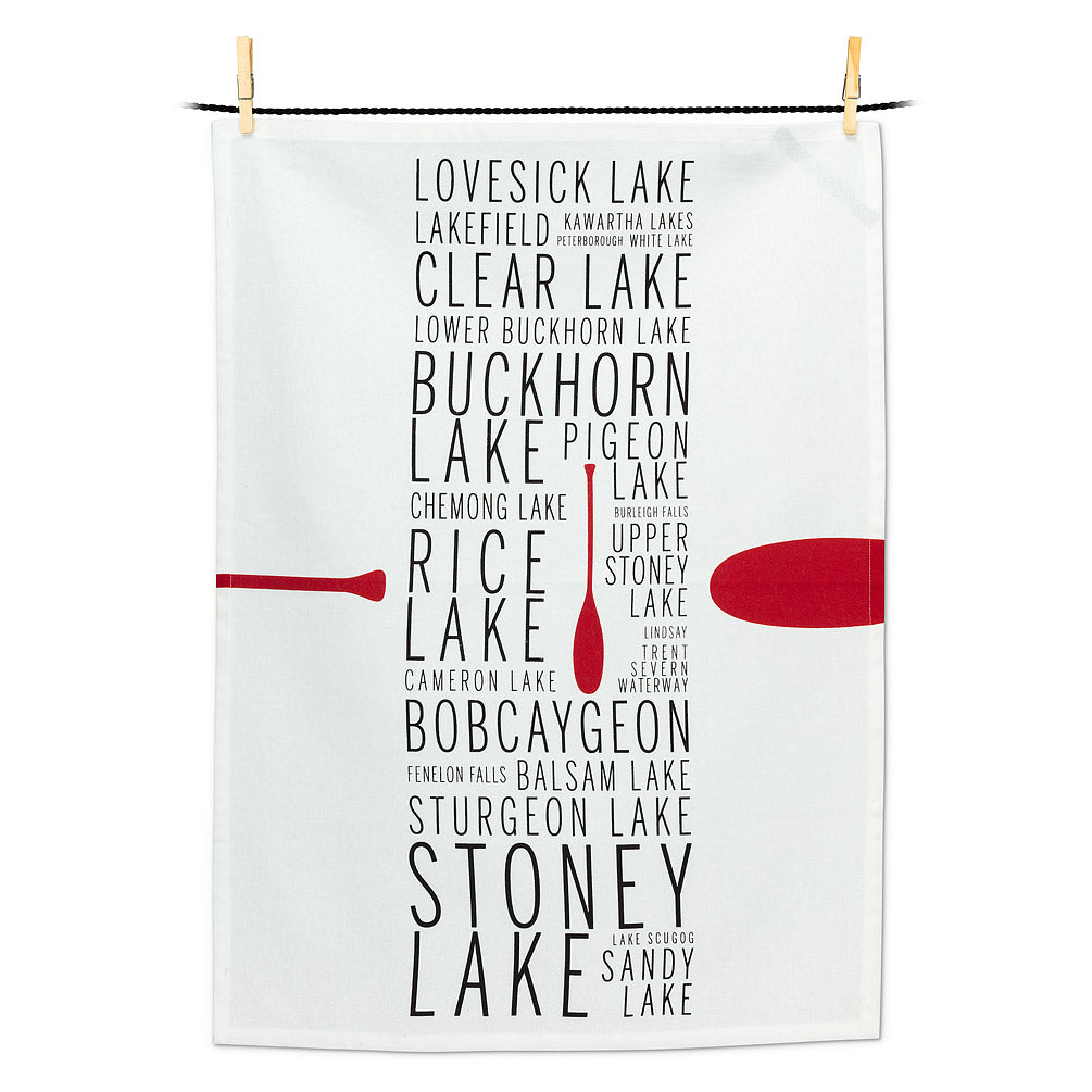 Kawartha Lake Names Tea Towel