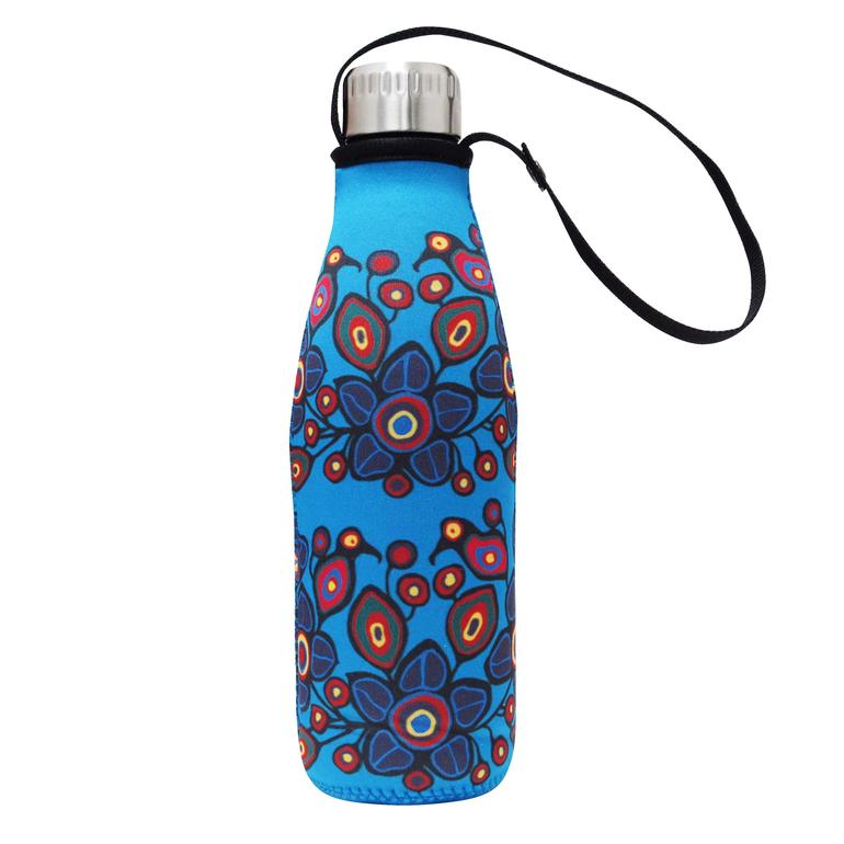 Norval Morrisseau - Flowers and Birds Water Bottle and Sleeve