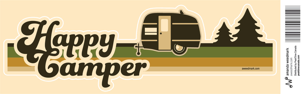 Happy Camper Bumper Sticker Tent