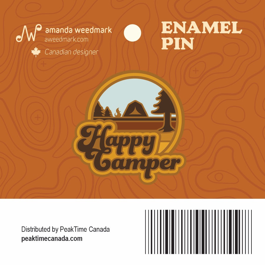Amanda Weedmark Enamel Pin - Happy Camper