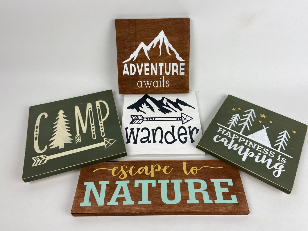 Painted Wooden Signs - Small