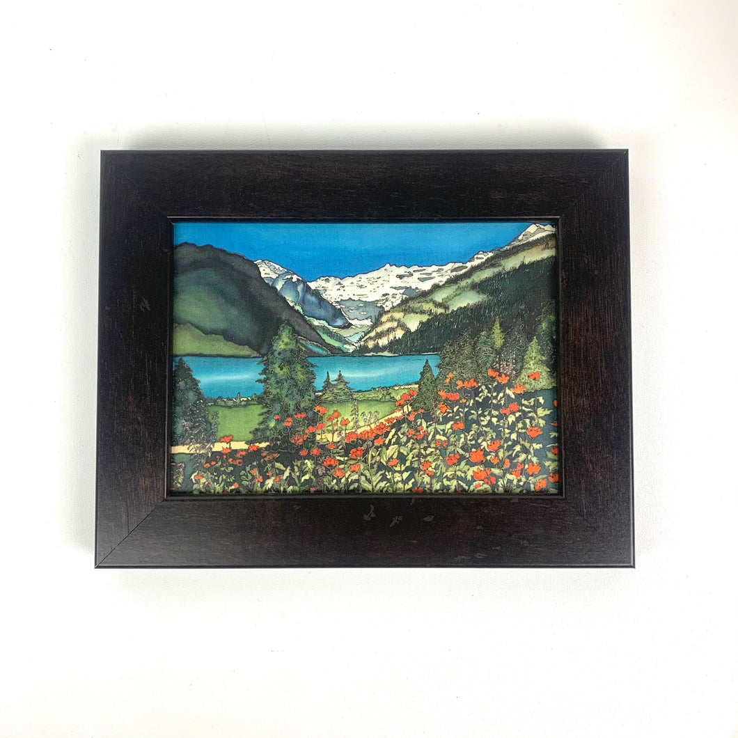 Lac Louise Wood Framed Print