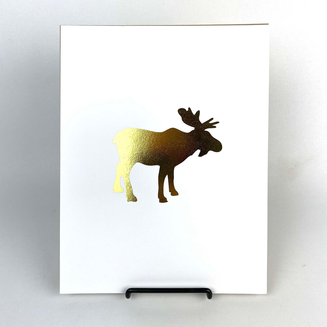 Gold Moose Art Print