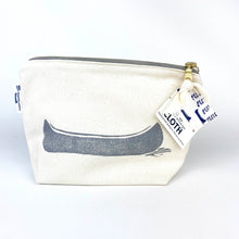 Load image into Gallery viewer, Hand Printed Medium Size Canoe Zipper Pouches - Organic Cotton
