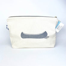 Load image into Gallery viewer, Hand Printed Large Size Canoe Zipper Pouches - Organic Cotton
