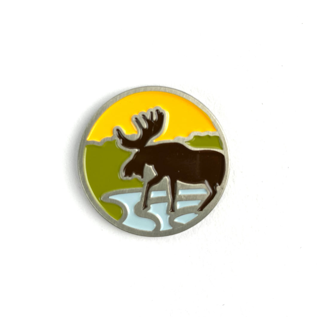 Amanda Weedmark Enamel Pin - Moose