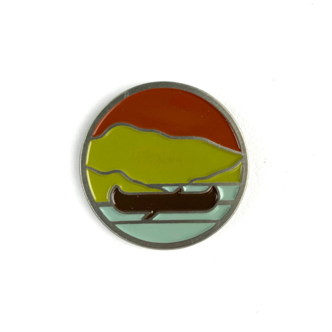 Amanda Weedmark Enamel Pin - Lake Canoe