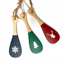 Load image into Gallery viewer, Handmade Painted Paddle Ornament Set
