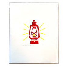 Load image into Gallery viewer, Handmade Lantern Lino Print
