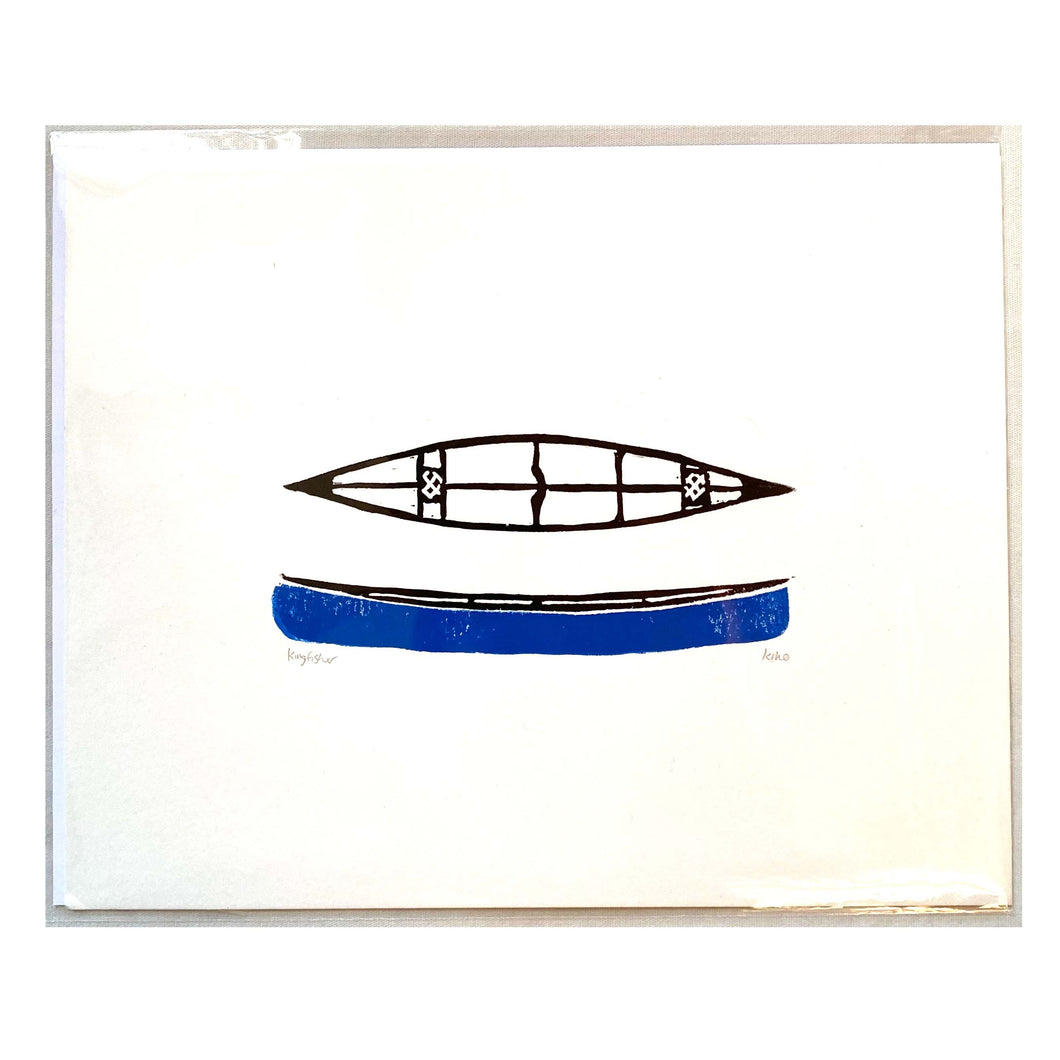 Handmade Canoe Lino Print