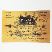 Load image into Gallery viewer, Herald Brothers Rice Lake Canoes Postcard

