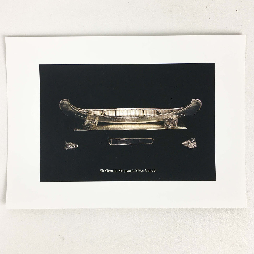 George Simpson's Silver Canoe Postcard