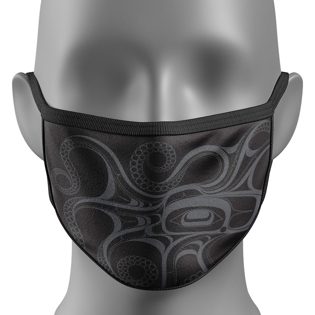 Reusable Cotton Face Mask - Haida Octopus