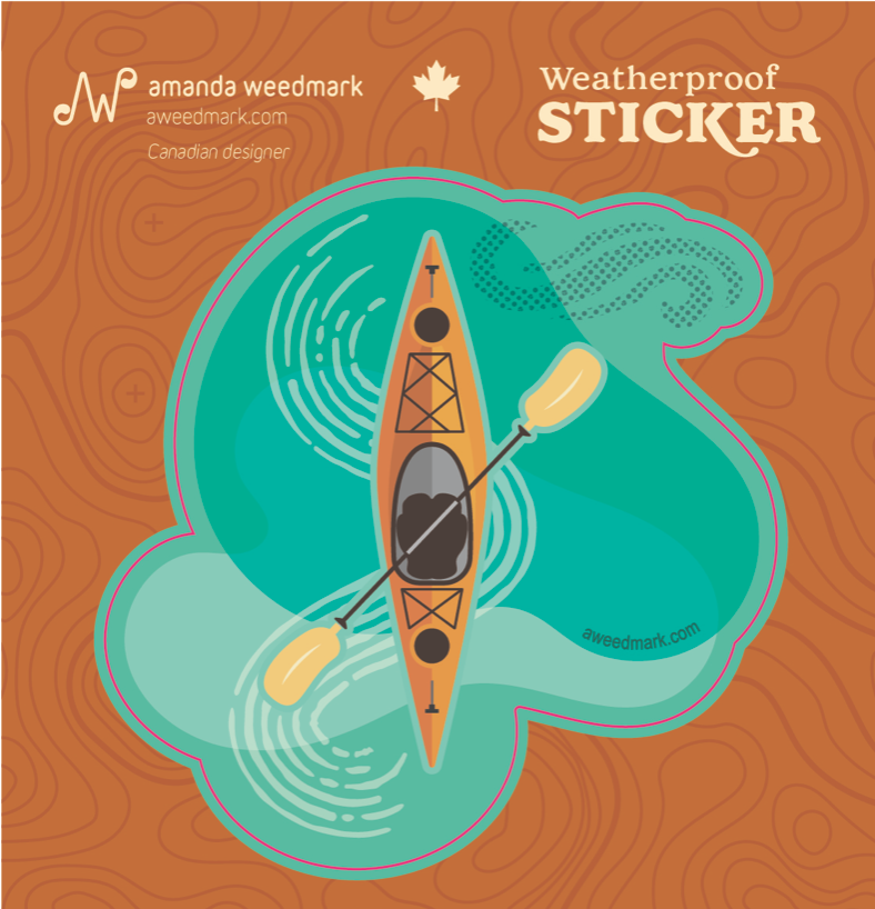 Amanda Weedmark Sticker - Kayak