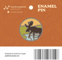 Load image into Gallery viewer, Amanda Weedmark Enamel Pin - Moose
