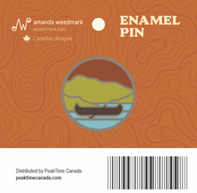 Load image into Gallery viewer, Amanda Weedmark Enamel Pin - Lake Canoe
