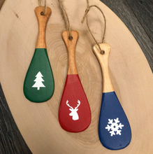 Load image into Gallery viewer, Handmade Painted Paddle Ornament Set
