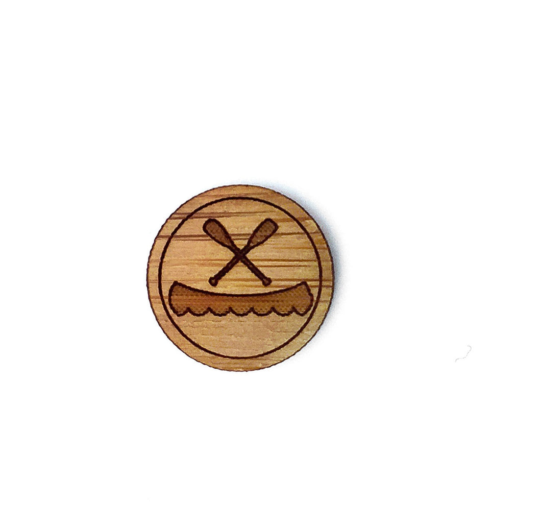 Mini Canoe Bamboo Pin