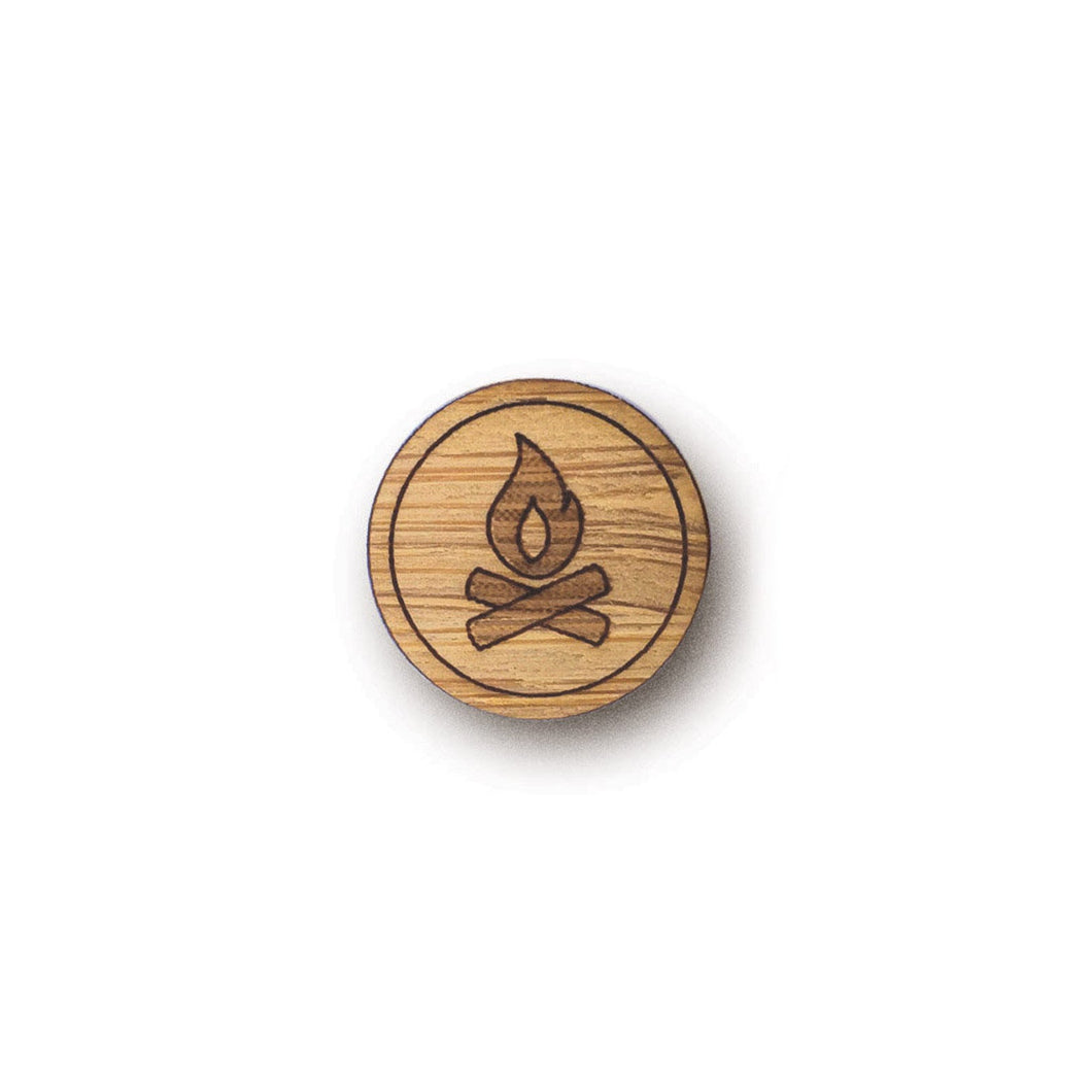 Mini Campfire Bamboo Pin