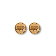 Load image into Gallery viewer, Medium Bear Bamboo Earrings
