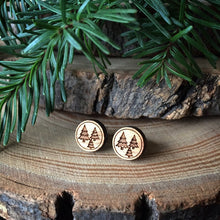 Load image into Gallery viewer, Medium Tree Bamboo Earrings
